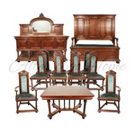 Антикварный комплект мебели в неоготическом стиле для столовой 1870-х гг.  