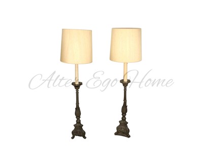 Пара антикварных напольных ламп 1890-х гг. 