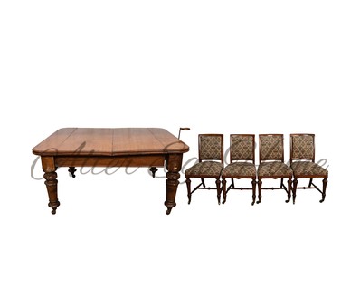 Комплект антикварной мебели для столовой из дуба 1850-х гг
