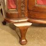 Антикварный чайный столик тёмного дуба 1910-х гг. 