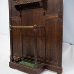 Антикварная вешалка с зеркальным полотном и подставкой для зонтов 1870-х гг.