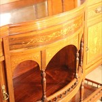 Антикварная викторианская витрина из палисандра 1870-х гг. 