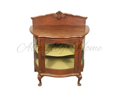 Антикварный чайный столик с фигурным поликом 1910-х гг. 