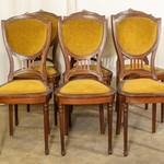 Комплект из 6-ти антикварных стульев со сквозной спинкой 1870-х гг. 