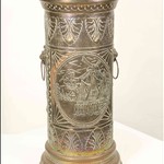 Антикварная подставка для зонтов из латуни 1880-х гг. 