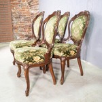 Комплект из четырех ореховых стульев в стиле «второго» рококо 1950-х гг.