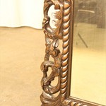 Антикварное зеркало в резной раме тёмного ореха 1880-х гг. 