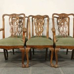 Комплект антикварной мебели для сидения в стиле Томаса Чиппендейла 1890-х гг. 