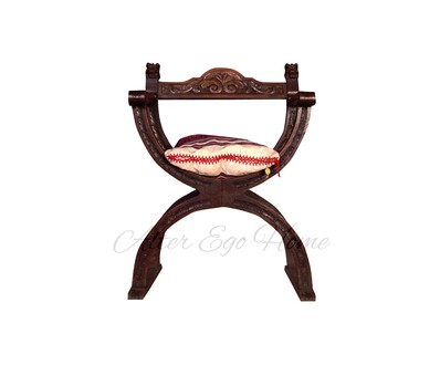 Антикварное курульное кресло из Голландии начала XX века