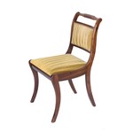 Винтажный комплект стульев в обивке из золотистого бархата (4 шт.)