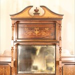 Антикварная викторианская витрина из палисандра 1870-х гг. 