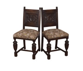 Комплект из двух антикварных стульев из дуба 1930 года 