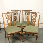 Комплект из 4-х антикварных стульев в стиле Томаса Чиппендейла 1890-х гг. 