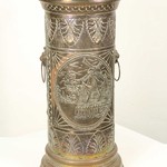 Антикварная подставка для зонтов из латуни 1880-х гг. 