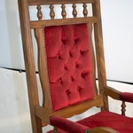 Буковое мягкое кресло/качалка с точеными деталями 1910-х гг.