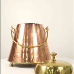 Антикварное декоративное ведро из комбинированного металла 1850-х гг. 