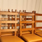 Комплект из 6-ти стульев светлого дуба со сквозными спинками 1940-х гг. 