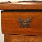 Антикварная прикроватная тумба с мраморной столешницей 1870-х гг. 