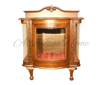 Антикварный чайный столик тёмного дуба 1910-х гг. 