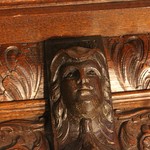 Дубовая настенная вешалка в стиле неоренессанс 1850-х гг. 