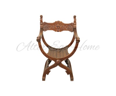 Антикварное курульное кресло 1870-х гг. 