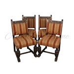 Комплект антикварных стульев с пышными сиденьями 1910-х гг. 