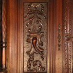 Антикварный ореховый резной буфет 1860-х гг. 