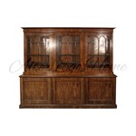 Антикварный книжный шкаф с арочным декором 1860-х гг. 