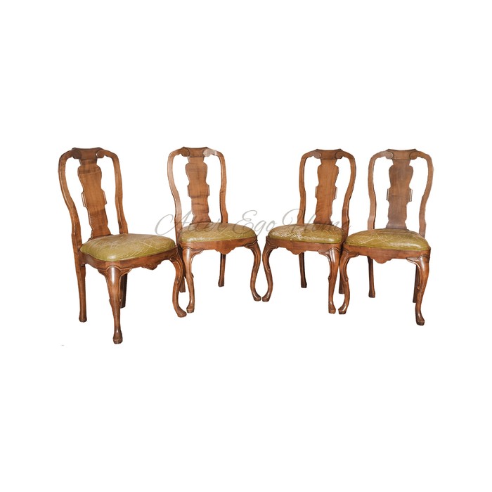 Оригинальный комплект 20 века из 4х кожаных стульев