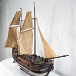 Антикварная декоративная модель корабля 1860-х гг.