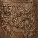 Антикварная подставка для зонтов из меди 1910-х гг. 