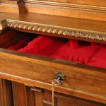 Антикварный одночастный буфет с резным навершием 1870-х гг. 