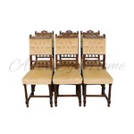 Комплект антикварных стульев с резной балюстрадой 1880-х гг.