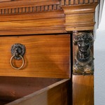 Антикварный шкаф в духе неоклассицизм с античными головками 1810-х гг.