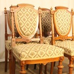 Комплект из 4-х антикварных стульев со спинками щитками 1860-х гг. 