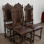 Комплект из 4-х антикварных стульев в стиле неоренессанс 1860-х гг. 