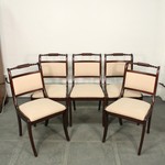 Комплект из 6-ти винтажных стульев для столовой из темной махагони 1950-х гг. 