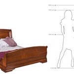 Двуспальная кровать из массива вишни