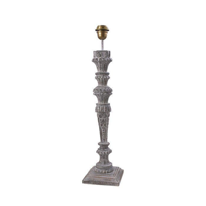 Высокая настольная лампа с основанием в виде колонны