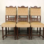 Комплект антикварных стульев с резной балюстрадой 1880-х гг.