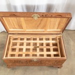 Антикварный китайский сундук из тика с резными филенками 1910-х гг. 