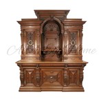 Антикварный немецкий буфет с раскрепованным фасадом и арочной нишей 1870-х гг. 