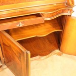 Антикварный шкаф-секретер с разомкнутым фронтоном 1950-х гг. 