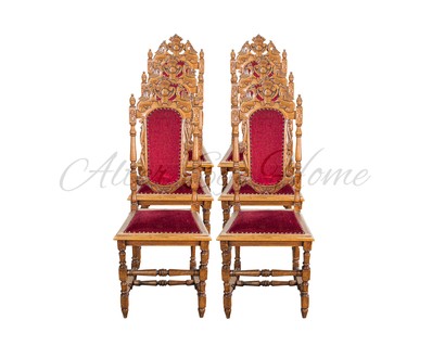 Комплект антикварных стульев в неоренессансном стиле 1870-х гг.