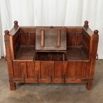 Антикварная скамья из тика в колониальном стиле 1850-х гг. 