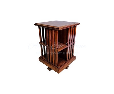 Антикварная вращающаяся этажерка из махагони 1890-х гг.