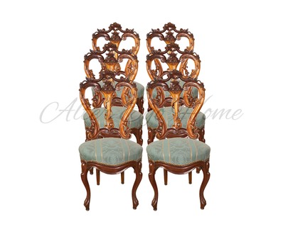 Комплект антикварных стульев в стиле неорококо 1850-х гг.