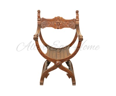 Антикварное курульное кресло 1870-х гг. 