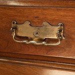 Антикварный книжный шкаф с разомкнутым фронтоном 1880-х гг. 