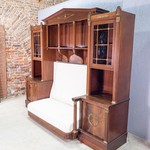 Комплект антикварной мебели для кабинета красного дерева 1910-х гг.
